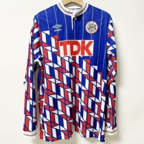 1990 Ajax Away Blue Retro Long Sleeve Soccer jersey