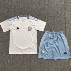 2024/25 Aston Villa Away White Fans Kids Soccer jersey