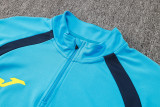 2024 Blue Kids Half Pull Tracksuit
