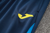 2024 Dark Blue Kids Half Pull Tracksuit