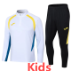 2024 White Kids Half Pull Tracksuit