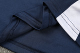 2024 Dark Blue Half Pull Tracksuit