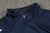 2024 Dark Blue Half Pull Tracksuit