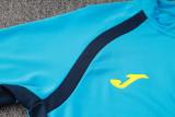 2024 Blue Kids Half Pull Tracksuit