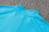 2024 Blue Kids Half Pull Tracksuit