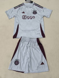2024/25 Ajax 3RD Gray Fans Kids Soccer jersey