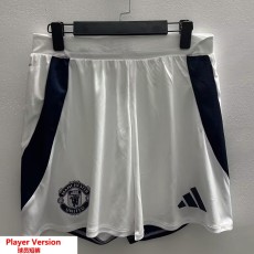 [PLAYER] 2024/25 Man Utd 3RD White Player Soccer Shorts
