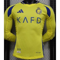 [PLAYER] 2024/25 Al Nassr FC Home Yellow Player Long Sleeve Soccer jersey