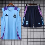 2024 Argentina Blue Training Shorts Suit