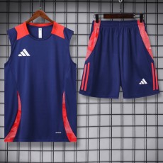 2024 Dark Blue Training Shorts Suit