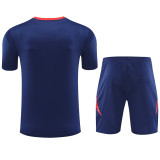 2024 Dark Blue Training Shorts Suit