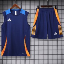 2024 Dark Blue Training Shorts Suit