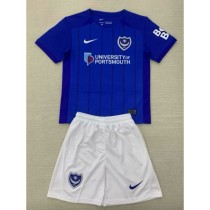 2024/25 Portsmouth Home Blue Fans Kids Soccer jersey