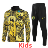 2024 Brazil Kids Half Pull Tracksuit