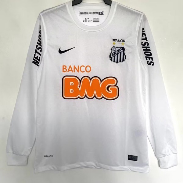 2012/13 Santos FC Home Retro Long Sleeve Soccer jersey