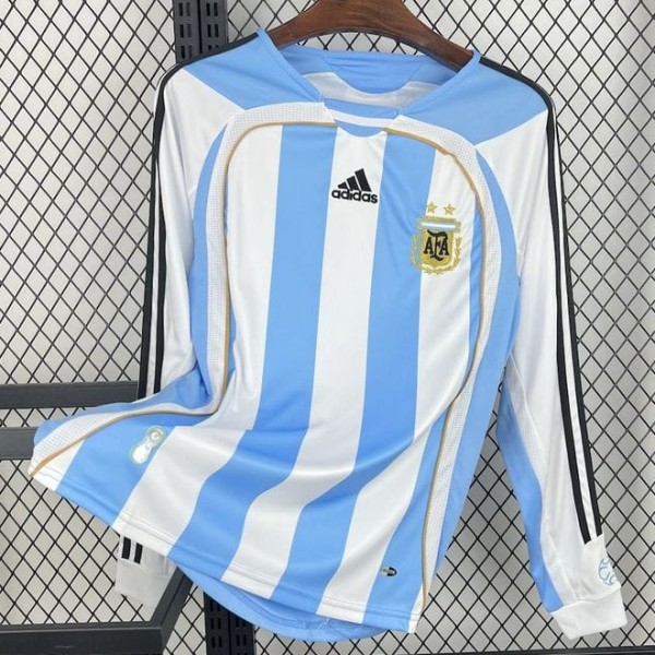 2006 Argentina Home Retro Long Sleeve Soccer jersey
