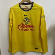 2024/25 Club America Home Yellow Fans Long Sleeve Soccer jersey