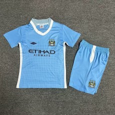 2011/12 Man City Home Retro Kids Soccer jersey