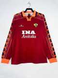 1998/99 Roma Home Retro Long Sleeve Soccer jersey