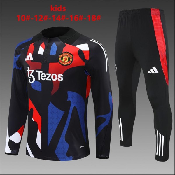 2024/25 Man Utd Kids Half Pull Tracksuit