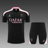 2024/25 PSG Black Training Shorts Suit