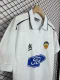 1996/97 Valencia Home White Retro Soccer jersey