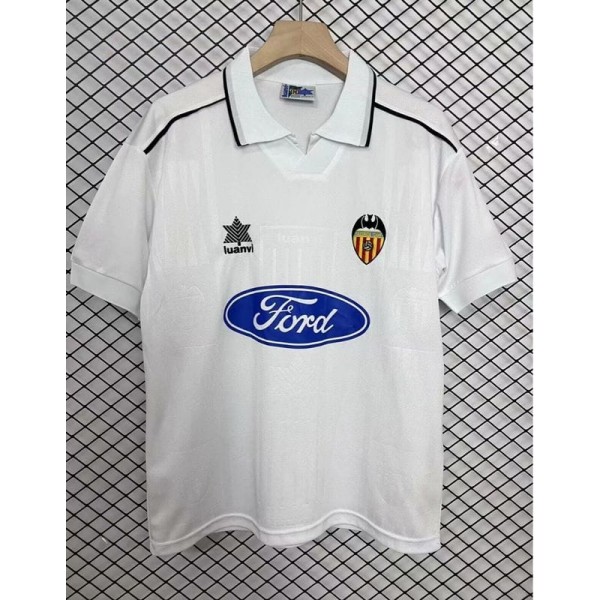 1996/97 Valencia Home White Retro Soccer jersey