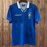 1993/94 Brazil Away Blue Retro Soccer jersey