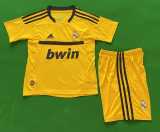 2011/12 R MAD GKY Yellow yellow Retro Kids Soccer jersey