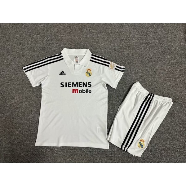2002/03 R MAD Home White Retro Kids Soccer jersey