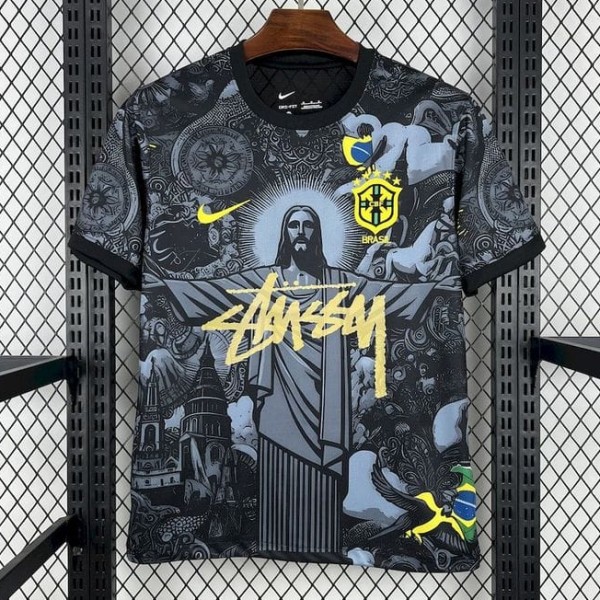 2024/25 Brazil Customize X STUSSY Fans Soccer jersey