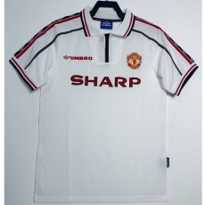 1998/99 Man Utd Retro White Retro Soccer jersey