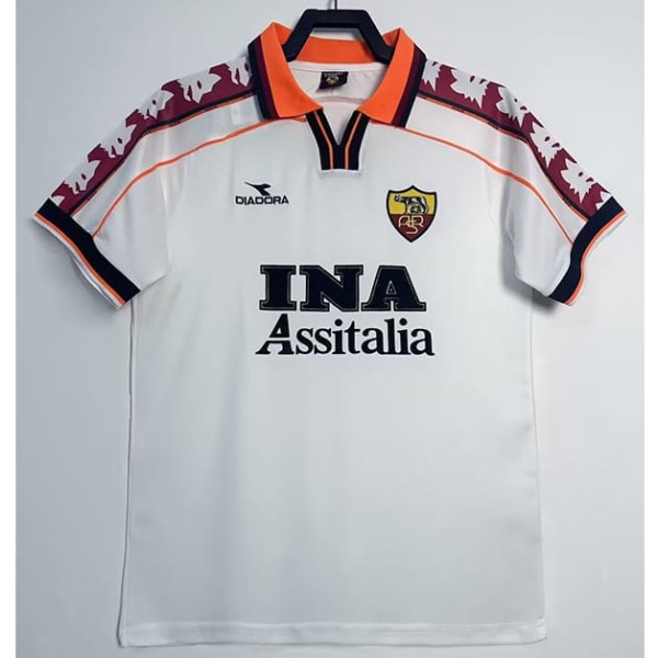 1998/99 Roma Away White Retro Soccer jersey