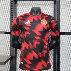 2025/26 Man Utd red  black Player Training Shirts
