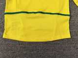 2002 Brazil Home Retro Long Sleeve Kids Soccer jersey