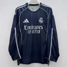 2025/26 R MAD Away Fans Long Sleeve Soccer jersey