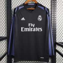 2016/17 R MAD 3RD Black Retro Long Sleeve Soccer jersey