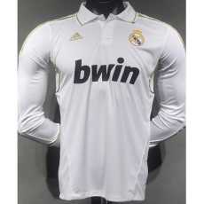 [PLAYER] 2011/12 R MAD Home White Retro Long Sleeve Soccer jersey