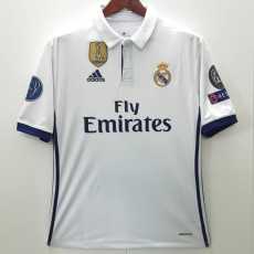 2016/17 R MAD Home White Retro Soccer jersey