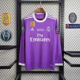 2016/17 R MAD Away Purple Retro Long Sleeve Soccer jersey