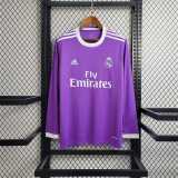 2016/17 R MAD Away Purple Retro Long Sleeve Soccer jersey