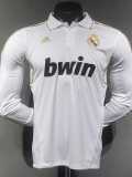 [PLAYER] 2011/12 R MAD Home White Retro Long Sleeve Soccer jersey
