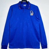 1994 Italy Home Blue Retro Long Sleeve Soccer jersey