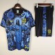 2025 Brazil Blue Training Shorts Suit