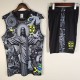2025 Brazil Gray Training Shorts Suit