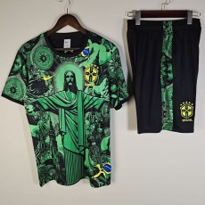 2025 Brazil Green Training Shorts Suit