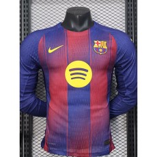 [PLAYER] 2025/26 BAR Home Player Long Sleeve Soccer jersey