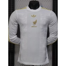 [PLAYER] 2025 Mexico Special Edition White Gold Cup Player Long Sleeve Soccer jersey