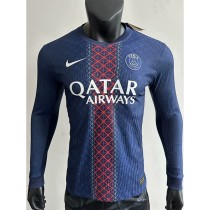 [PLAYER] 2025/26 PSG Home Player Long Sleeve Soccer jersey
