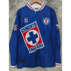 1998/99 Cruz Azul Home Blue Retro Long Sleeve Soccer jersey